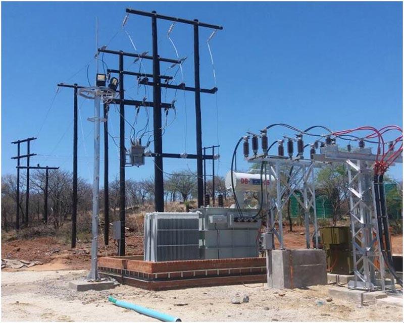 8 MVA 33/6.6/0.4 kV transformer with NLTC inZambia